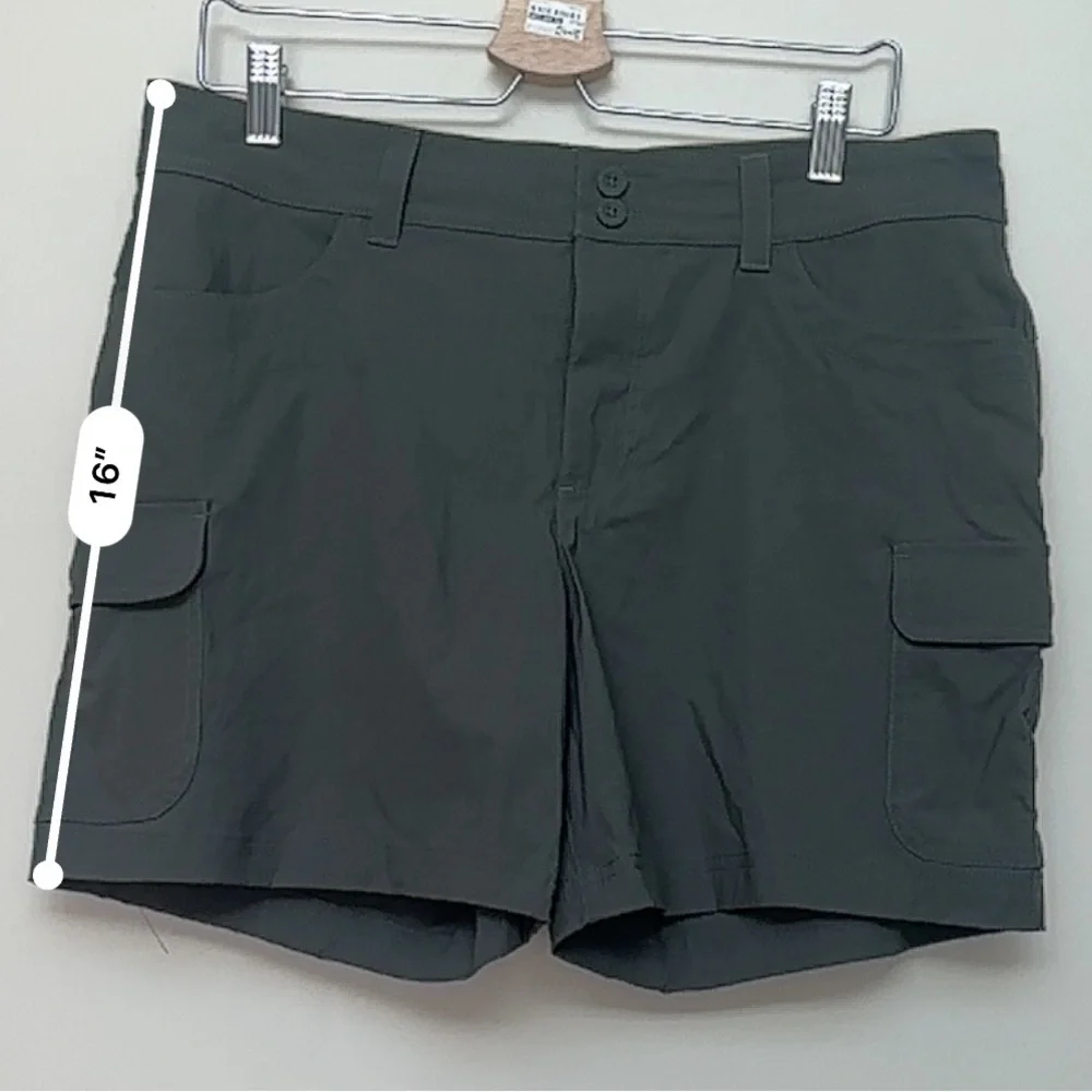 Eddie Bauer Women’s Summer Trail Cargo Shorts Olive Green Size 12 - Picture 7 of 8